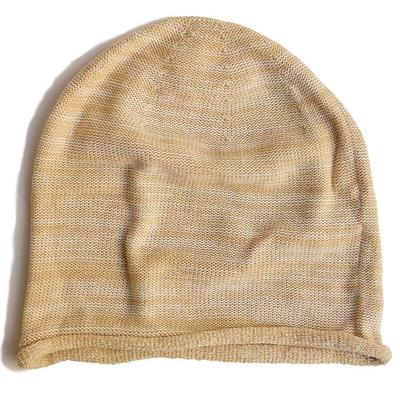 Nakota EdgeCity Новая стандартная хлопковая бесшовная вязаная шапка-бини для мужчин и женщин, сделано в Японии, XL, смешанный бежевый цвет, (76)