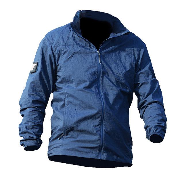 Водонепроницаемая быстросохнущая тактическая кожаная куртка, мужской плащ с капюшоном, тонкая ветровка, солнцезащитный крем, армейская военная куртка