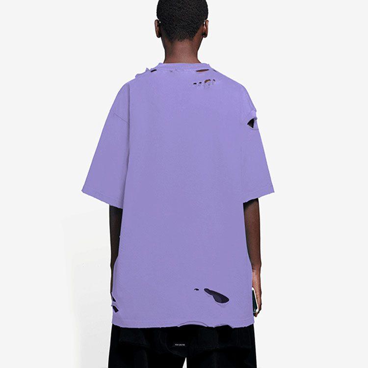 Balenciaga Свободная футболка 'Фиолетовый/Белый' 651795TKVB83078