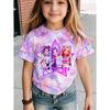 Kpop Style Short-Sleeve T-Shirts for Girls Funny Gift for Kids Summer Short Sleeve Tops Casual Round-Neck Outdoor Girls Clothes
