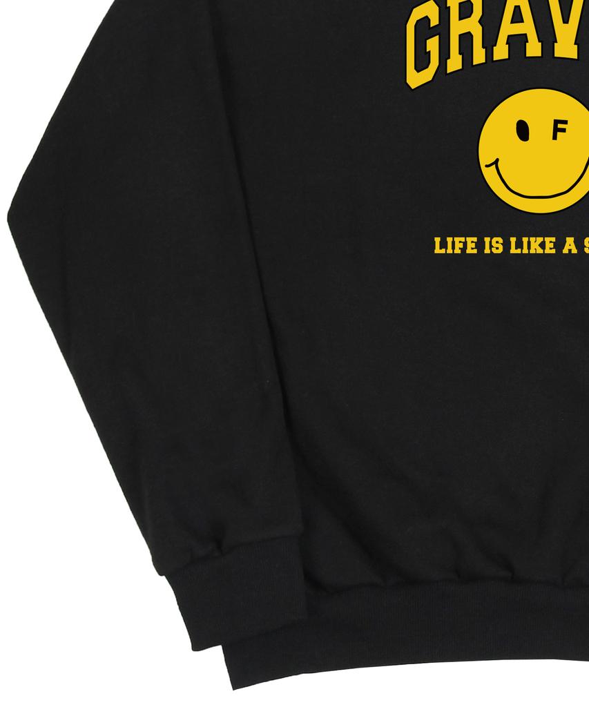 GRAVER [Унисекс] Толстовка с арочным логотипом Life Dot Smile_Черный