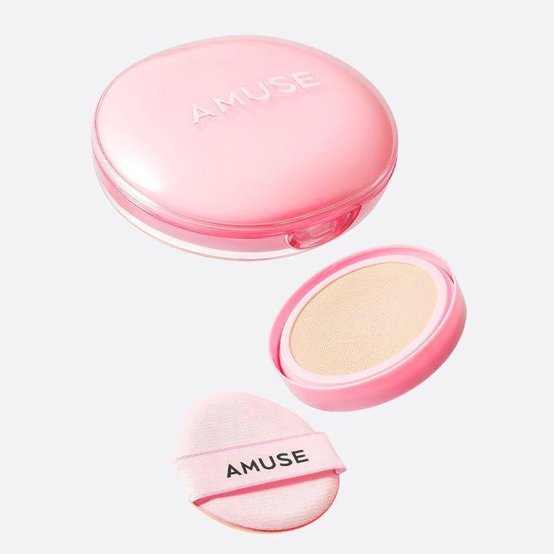 AMUSE Веганская пудра-кушон Dew Power с запасным блоком SPF 50+ PA++++ 1.5 НАТУРАЛЬНЫЙ 15г+15г