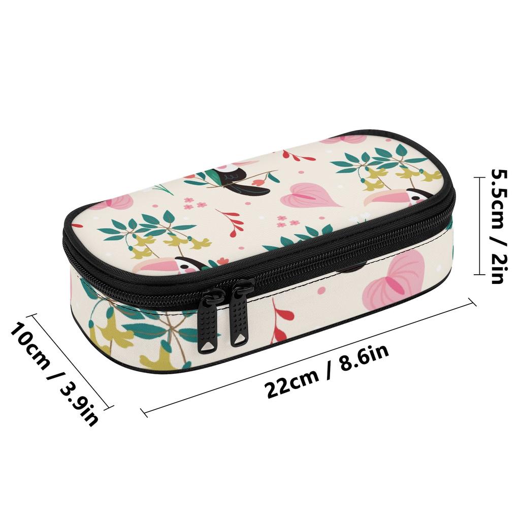 Pencil Bag Easy Open Zipper Multi Compartment 300D Polyester with Mesh Pocket Removable Divider and Pen Slots for School and Study