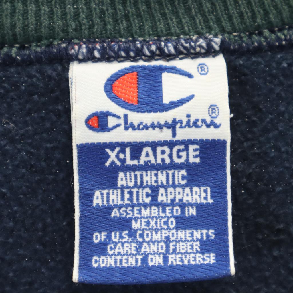 Champion 90s Old Long sleeve sweat XL Navy system Men's Used
