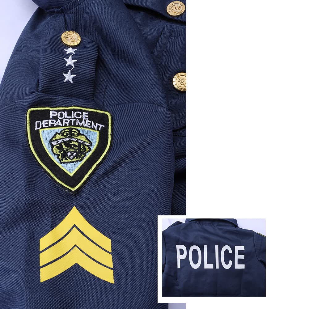 Полицейский косплей дети дети Хэллоуин полицейский лет косплей костюм униформа полицейский костюм Хэллоуин костюм [Lhyxuuk] 3-12