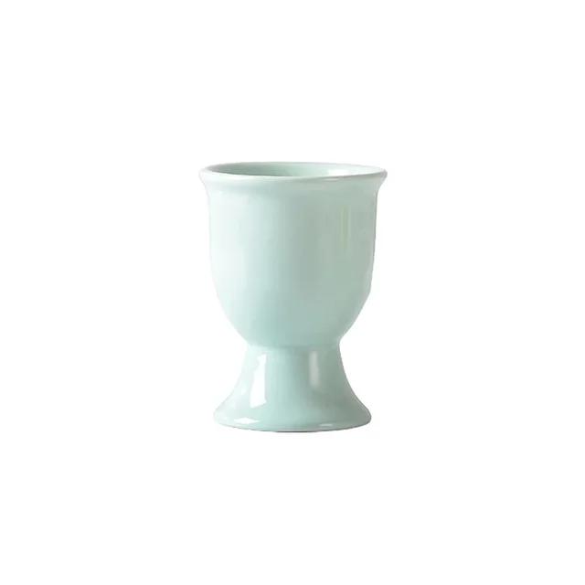 Ceramic Egg Cup Holders Candy Color Creative Serving Cups For Kitchen Egg Holder Cup Breakfast Banquet Eggs Supplies