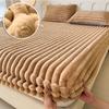 Зимний теплый бархатный матрас, простыня, мягкая простыня для студенческого общежития, толстая простыня на резинке, защитный чехол для матраса, мягкое покрывало