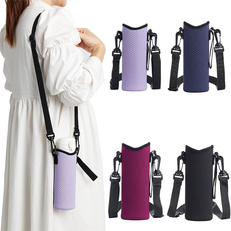 Water Bottle Bag Portable Cup Sleeve Tumbler Case Holder Bag Mug Sleeves with Strap Insulator Sleeve Bag