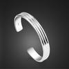 New Simple 100 %925 Sterling Silver Geometric Bracelet Fashion Women &Men Charm Bangle Jewelry Gift Carved Name