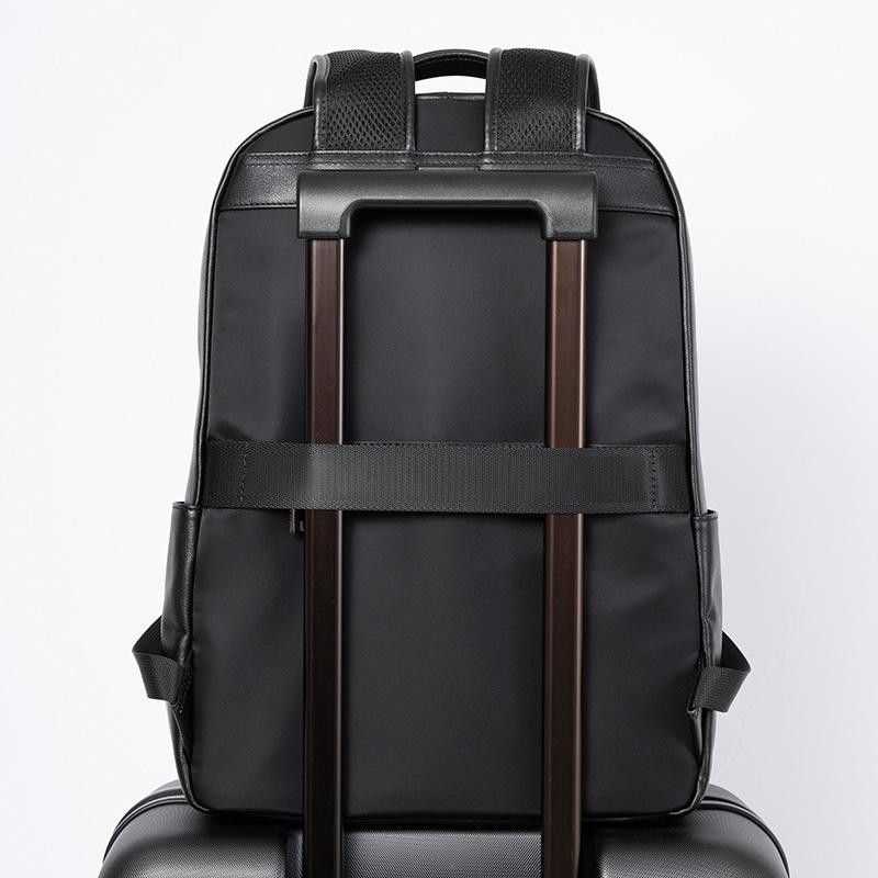 Натуральная кожа мужской деловой модный повседневный компьютерный рюкзак простая многослойная мужская сумка
