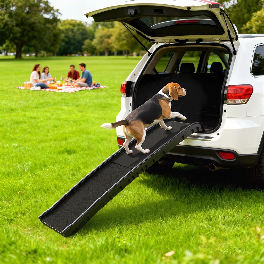 Foldable Dog Ramp with Frosted Anti-slip Surface, Portable & Lightweight, for Cars, Home, 155 x 38.5 x 15.5 cm