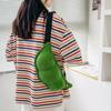 Fashion Plush Women's Messenger Bag Cute Edamame Shaped Shoulder Bag Fresh Sweet Solid Color Zipper Handbags for Women