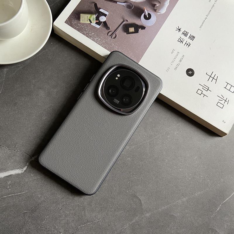 Роскошный кожаный защитный чехол от падений для Honor Magic6 Pro — простой, элегантный и профессиональный.