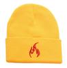 New flame embroidered knitted hat for men and women wool hat