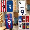 Персонализированный чехол для iPhone 13 12 11 14 15 16 Pro Max XS X XR Plus 12 13 Mini с футбольным именем, номером и телефоном