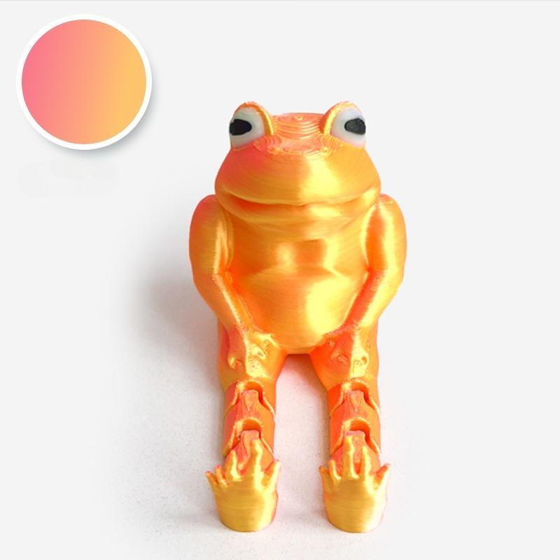 Лягушка, сидящая, 3D-печать, имитация лягушки, модель животного, детская игрушка-антистресс, веселая и смешная, креативная модель, украшение