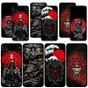 Для Samsung Galaxy S24 S23 iPhone 15 14 Xiaomi Redmi Note 13 12 11 Pro Max X 8 7 9 10 XR OPPO A15 Huawei чехол для телефона Япония самурай скелет череп ниндзя