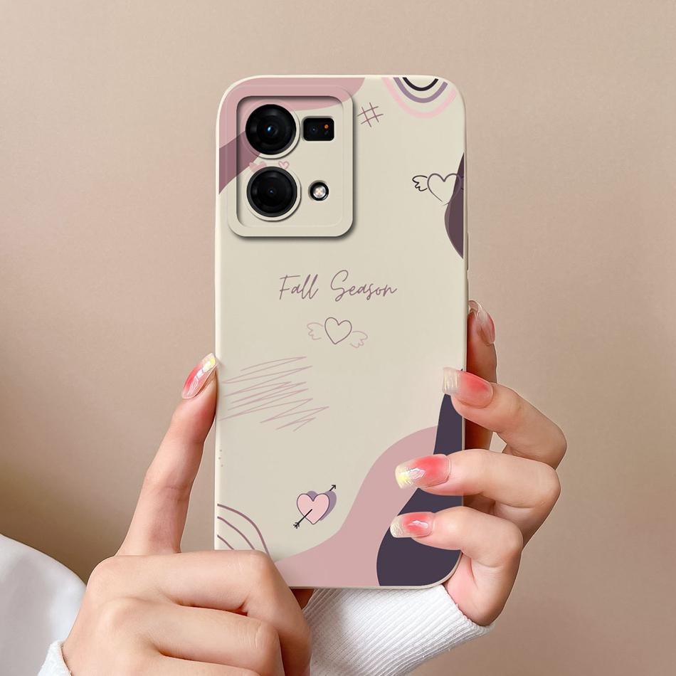 For Oppo F21 F21S Pro 4G 5G Phone Case New Fashion Liquid Silicone Camera Protection Back Cover For Oppo F 21 S Pro Funda Bumper