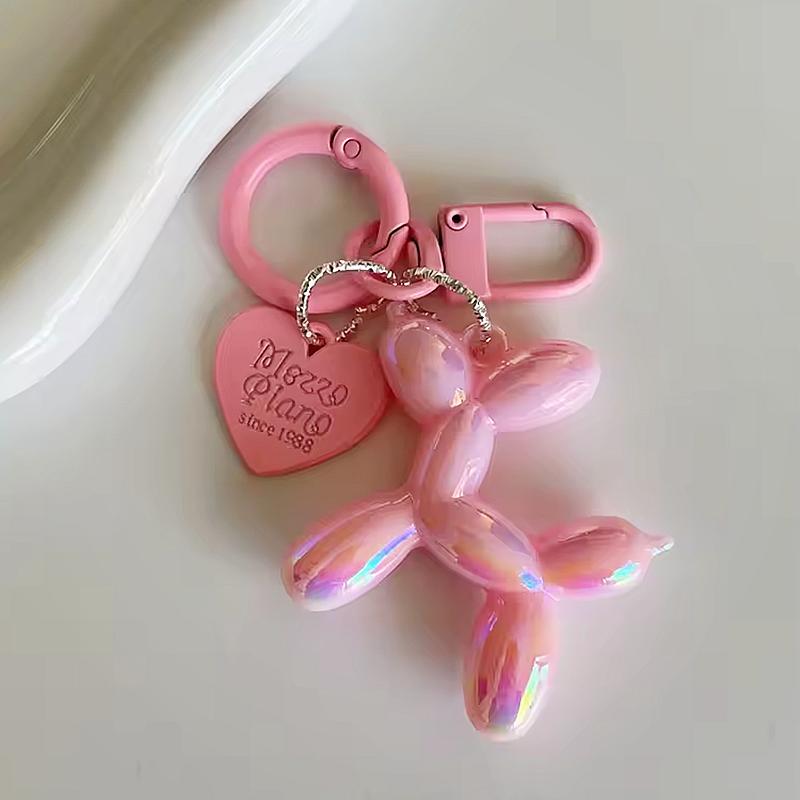 Fashion Keychain Punk Y2K Balloon Dog Keychains for Women Bag Pendant Jewelry Trinket Girl's Car Key Ring Key Chain Accessories