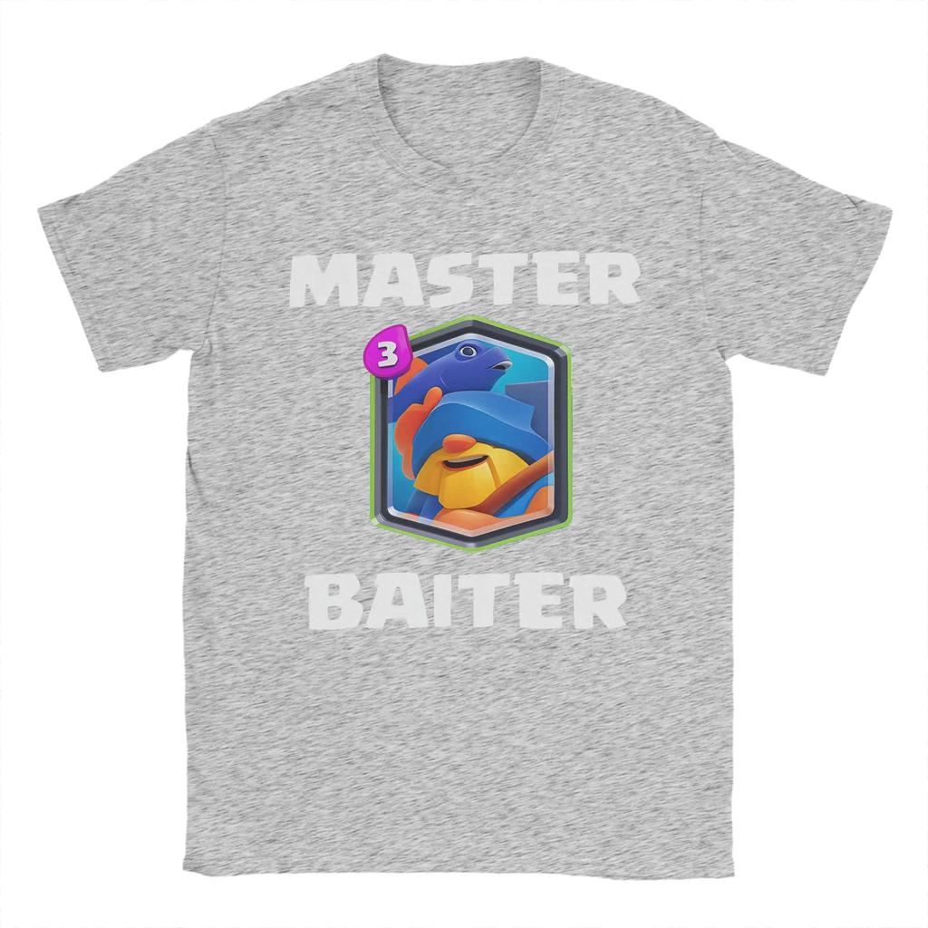 Master Baiter CClashs RRoyales Футболка Мужская Повседневная 100% Хлопок Футболка С Круглым Вырезом С Коротким Рукавом Футболка С Принтом Одежда