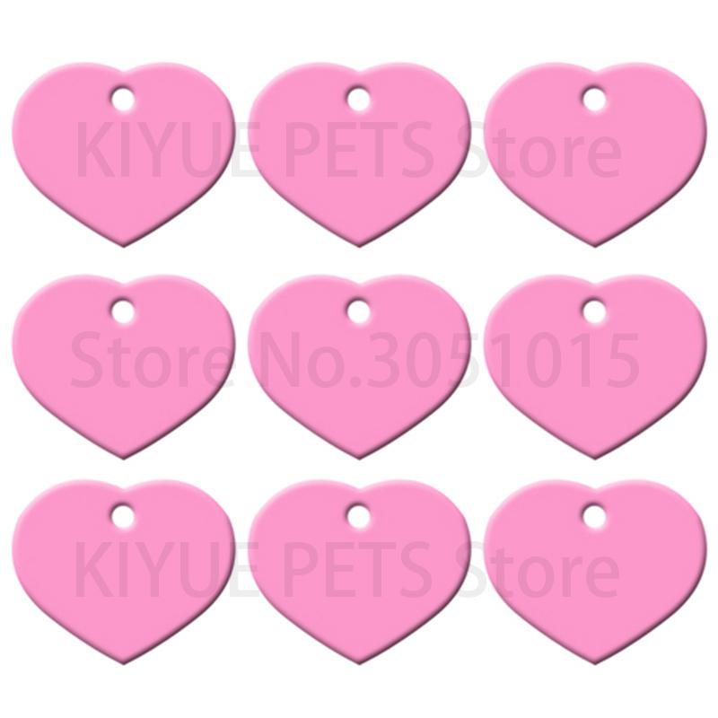 20 шт. Идентификационный жетон для собаки с гравировкой, на заказ, жетоны для питомцев, для собачьих аксессуаров, персонализированная адресная табличка в форме сердца, украшение для ошейника
