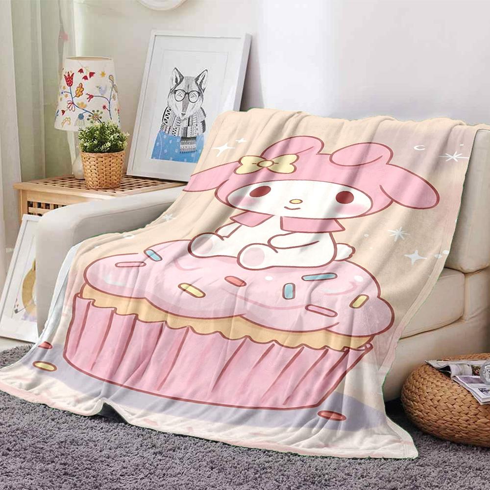 1 шт. одеяло с Милой Мелодией (My Melody) Легкий Фланелевый Плед для Дивана, Кровати, Путешествий, Кемпинга, Гостиной, Офиса, Дивана, Кресла