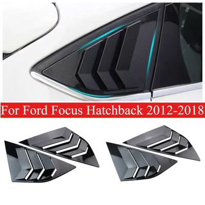 Для Ford Focus Хэтчбек 2012-2018 Автомобильный Задний Жалюзи Боковая Шторка Задняя Боковая Накладка Отделка Наклейка Вентиляционное Отверстие Ковш ABS Углеродное Волокно