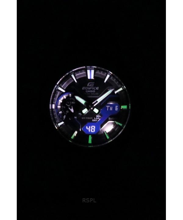 Casio Аналоговые цифровые часы Edifice Windflow для смартфона с черным циферблатом и прочным солнечным светом ECB-2200PB-1A 100M Мужские часы