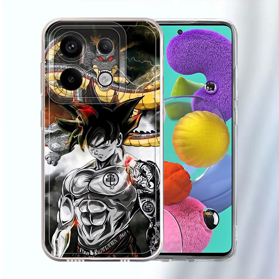 Comics Saiyan Goku Case for Xiaomi Redmi Note 14 Pro Plus 9 10 13C 12S 11S 11 A4 10S 14C Note 13 12 Soft Phone Cover