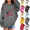 Children's Fashionable Casual Long-sleeved Loose Christmas Print Pullover Sweatshirt