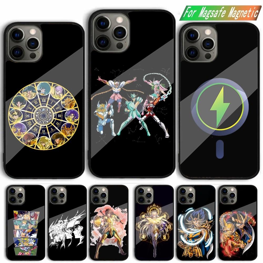 S-Saint Seiya Knights Zodiac Phone Case For iPhone 16,15,14,13,12,11,Plus,Pro,Max,Mini Magsafe Magnetic Wireless Charging