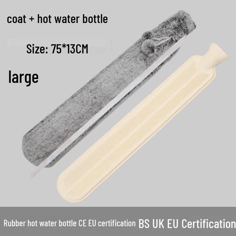 Explosion-Proof Hot Water Bottle: Rubber Design for Stomach and Feet, Long-Lasting Warmth