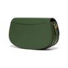MICHAEL KORS Mila Classic Leather Messenger Bag, Saddle Bag, Shoulder Bag, Crossbody Bag Medium Jasper 30S3GIMM8L-386