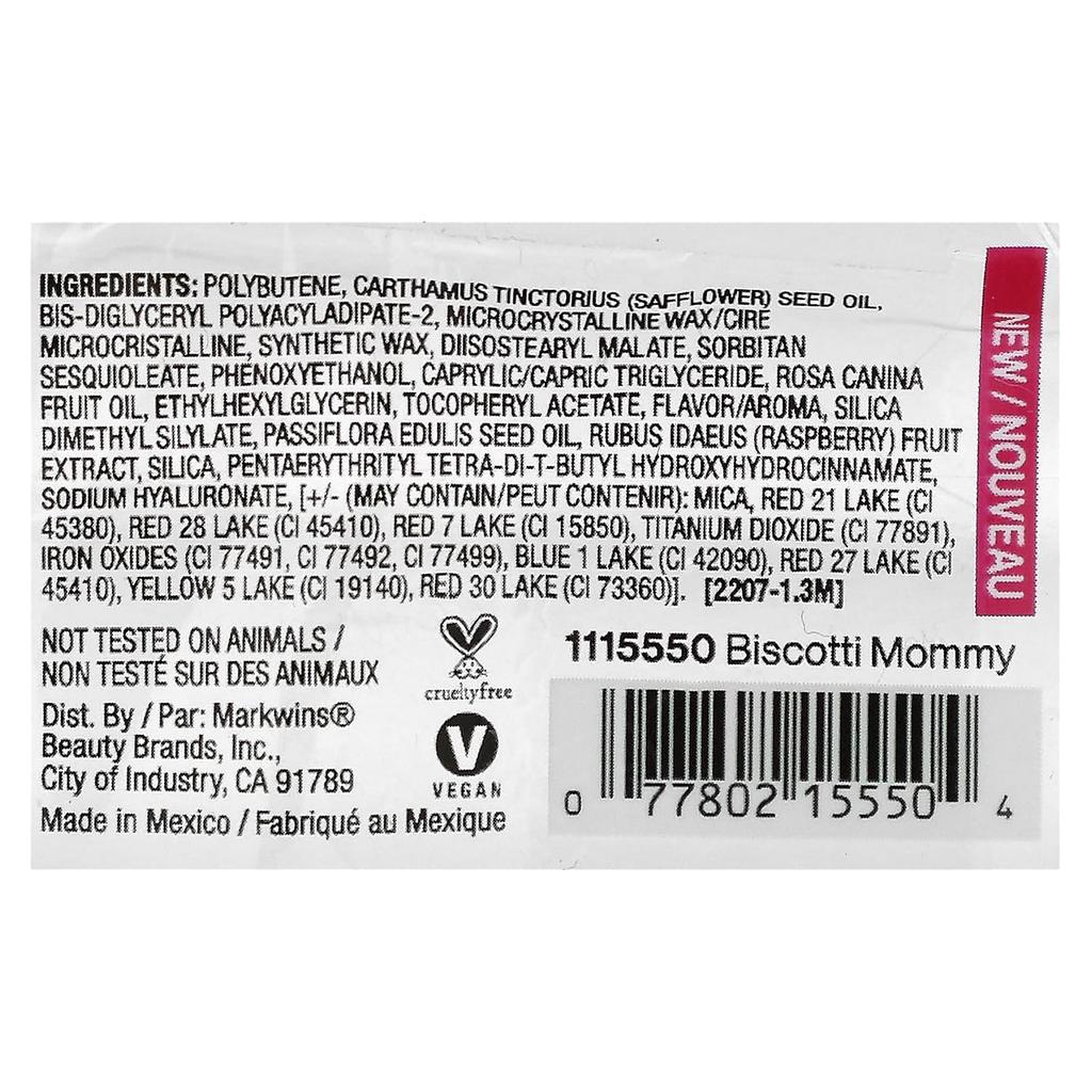 Wet n wild, роза, успокаивающая помада, 1115550 Biscotti Mami, 2,4 г (0,08 унции)
