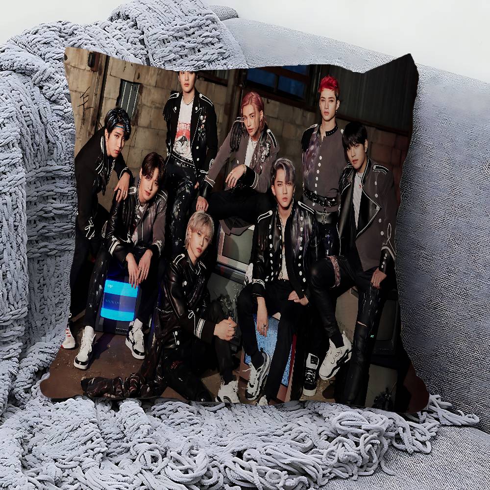 Звезда в стиле K-pop S-Stray Kids Персонализированные Подушки для Декора Дома с Фотографией и Текстом Домашние Подарки 45x45 см