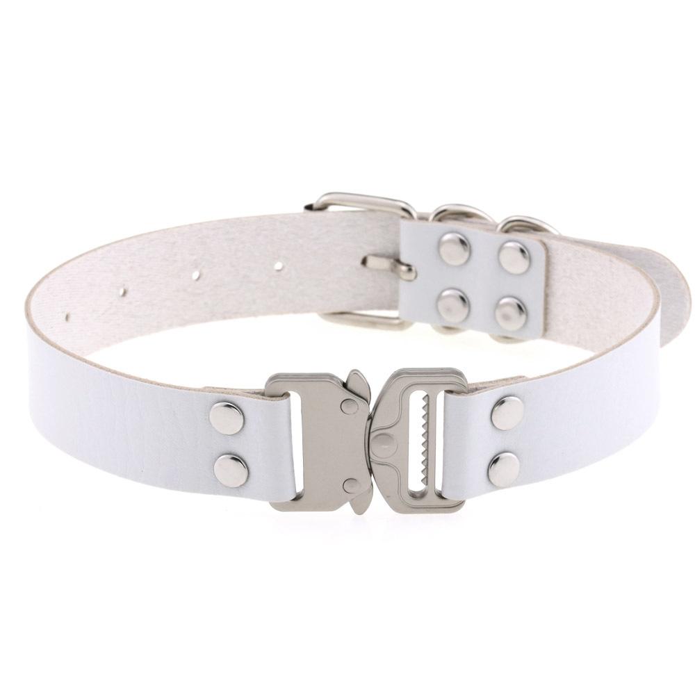 Harajuku Choker Eye-splice Buckle Ожерелье PU Кожа Косплей Аниме Ожерелья Воротник Готический Ювелирные Изделия Подарок
