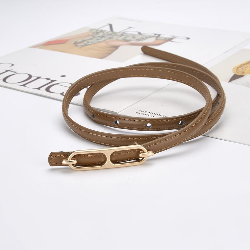 Юбка Ремень Женское Украшение Универсальный Пояс Цепочка на Талию Ремень Черный Натуральная Кожа Платье Костюм Тонкий Ремень Узкий Ремень