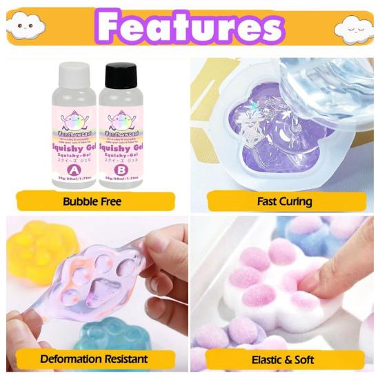 66 шт./компл. набор для изготовления игрушек-сжималок с формами, клеем, пигментами, украшениями, аксессуарами для детей и взрослых, сделай сам