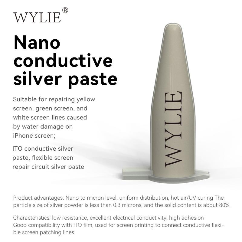 Wiley Nano Conductive Silver Paste. ITO conductive silver paste flexible screen repair circuit silver paste