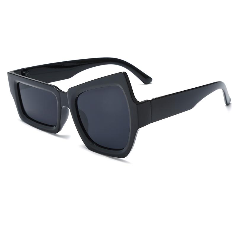 Роскошный бренд Мужские асимметричные квадратные солнцезащитные очки Модный дизайнер Белые большие солнцезащитные очки Женские Уникальные стимпанк очки
