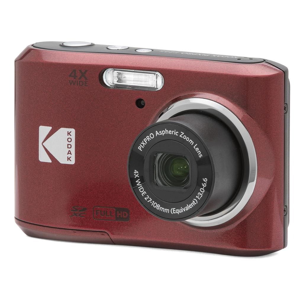 Компактная камера Kodak Friendly Zoom FZ45, 16 МП, 4-кратный оптический зум, ЖК-экран 2,7 дюйма, HD 720p, Красный – Сенсор, Зум, Экран 2,7 дюйма, Видео,