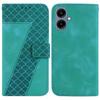 For Samsung Galaxy A07 5G Stand Case 7-Shaped Pattern Imprint Leather Phone Cover with Strap