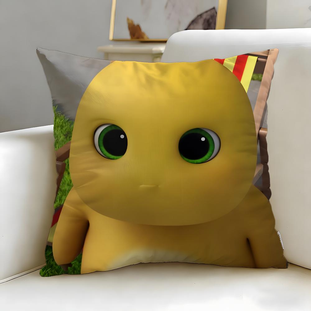 popular cartoon Nailong Cushion Cover Soft & Easy-Wash Pillow Case – Versatile for Couch, Bed, Travel and Office