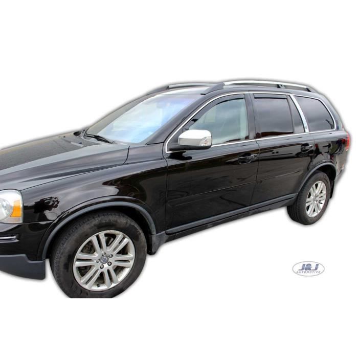 Дефлекторы воздуха - J&J AUTOMOTIVE - Volvo XC90 - Тонированный - Усиленный акрил - Простая установка
