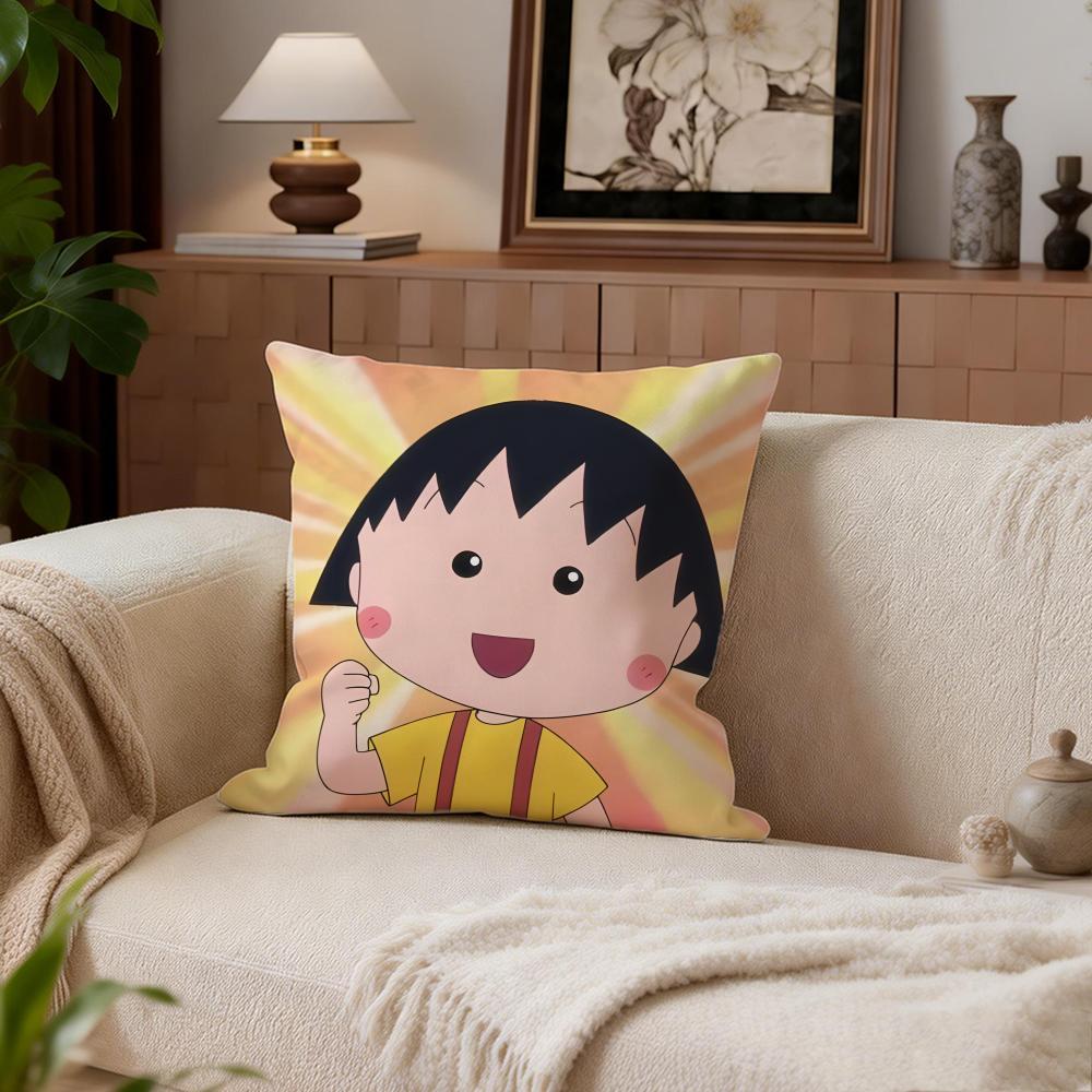 Kids Chibi Maruko Chan Cushion Cover Cushion Cover Set 4Pcs 50X50 45X45 40X40 Pillowcase Decorative Sofa Home Decor