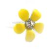 [R8345] - Yellow Children's Ring 'Le Monde De Coralie' (flower) - 15mm
