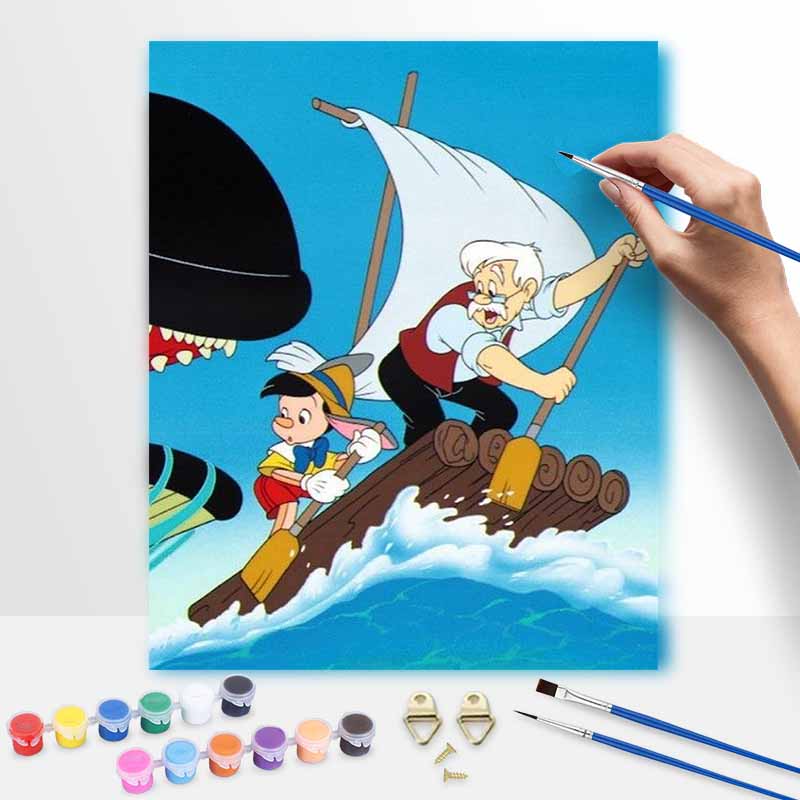 Disney Pinocchio oil painting painting art kit handmade diy home decorations