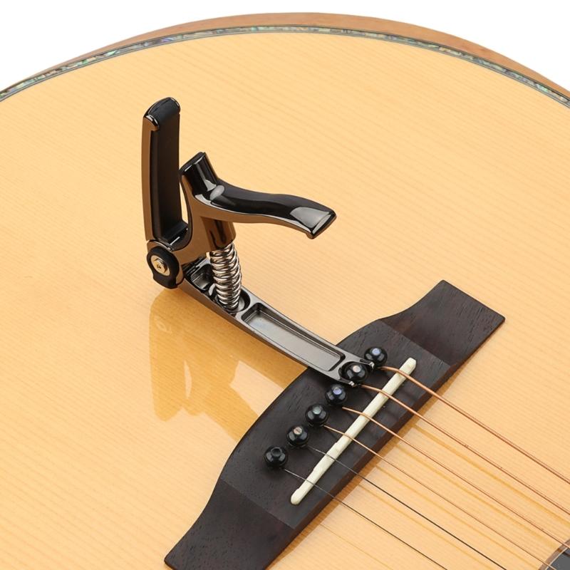 Guitar Capo, 4 in 1 Zinc Alloy Capo for Acoustic Electric Guitar Ukulele with Picks Holder, String Cutter and Pin Puller