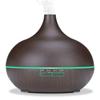 550ml Aromatherapy Essential Oil Diffuser Wood Grain Remote Control Ultrasonic Air Humidifier Cool Mister with 7 Color LED Light