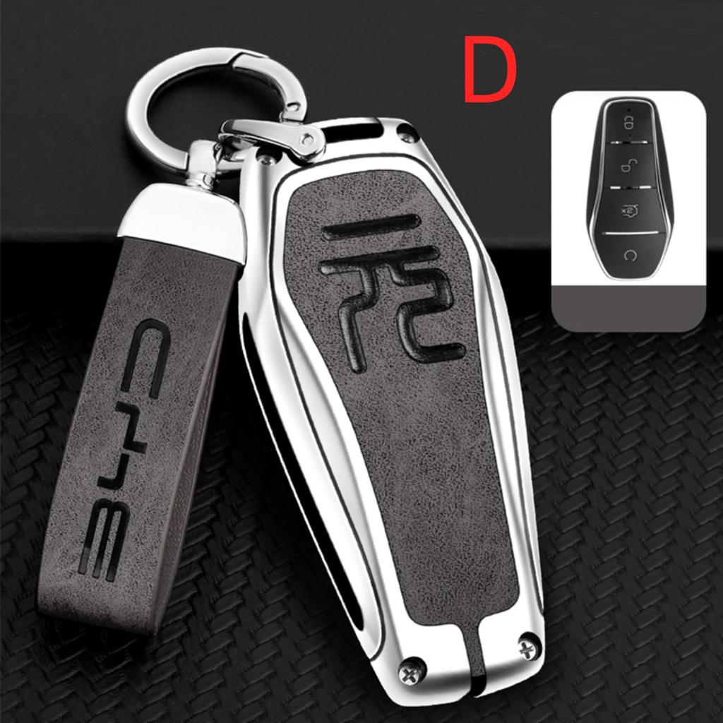 For B/YD ATTO 3 Yuan PLUS Key Set Car Interior Matel Key Case Fob Auto Key Bag Protection Key Buckle Car Accessories